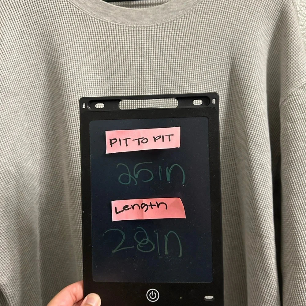 Eddie Bauer Light Gray Waffle Knit Top - Picture 7 of 7